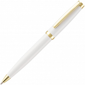 Gifts: ручка шариковая letra gold, глянцевая, белая 