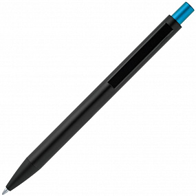 Gifts: ручка шариковая chromatic, черная с голубым 
