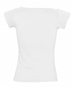 Gifts: футболка женская melrose 150 с глубоким вырезом, белая 