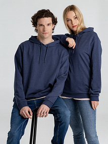 Gifts: толстовка с капюшоном унисекс hoodie, синий меланж 