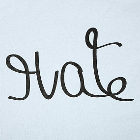 Gifts: футболка женская hate-love, голубая 