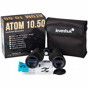 Gifts: бинокль atom 10x, линзы 50 мм 