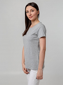 Gifts: футболка женская t-bolka stretch lady, серый меланж 