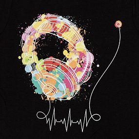 Gifts: футболка женская feel the beat, черная 