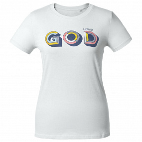 Gifts: футболка женская «новый god», белая 