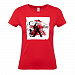 Gifts: футболка женская carmen and carwoman, красная 