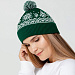 Gifts: шапка elnik, зеленая с молочно-белым 