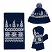 Gifts: варежки elnik, синие с молочно-белым 