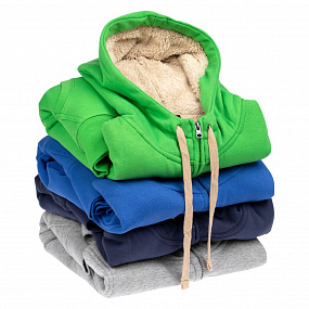 Gifts: толстовка унисекс на молнии sherpa 280, серый меланж 