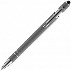 Gifts: ручка шариковая pointer soft touch со стилусом, серая 
