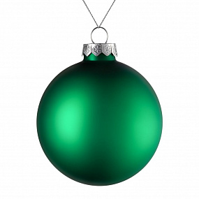 Gifts: оформительский шар finery, 10 см, матовый зеленый 