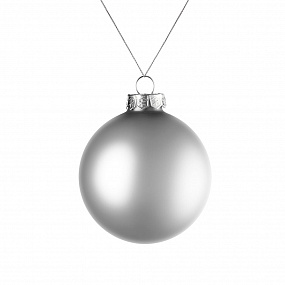 Gifts: оформительский шар finery, 8 см, матовый серебристый 