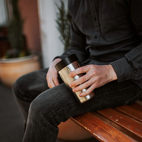 Gifts: термостакан tumbler 350, вакуумный, стальной матовый 