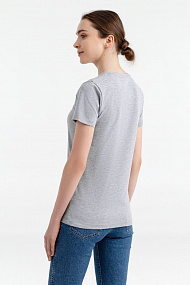 Gifts: футболка женская t-bolka stretch light lady, серый меланж 