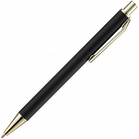 Gifts: ручка шариковая lobby soft touch gold, черная 
