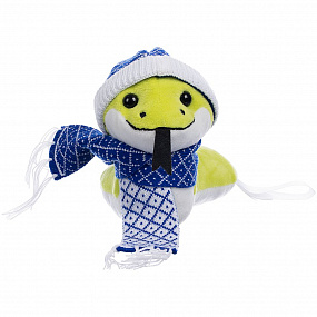 Gifts: мягкая игрушка baby snake right, в синем шарфике и шапочке 