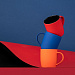 Gifts: кружка surprise touch black c покрытием софт-тач, красная 
