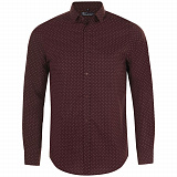 Gifts: рубашка мужская becker men, бордовая с белым 