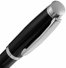 Gifts: ручка шариковая letra chrome, глянцевая, черная 