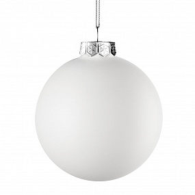 Gifts: елочный шар finery matt, 10 см, матовый белый 