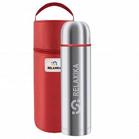 Gifts: термос relaxika duo 1200 в чехле, стальной 