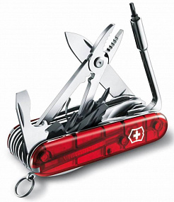 Gifts: офицерский нож cybertool l, полупрозрачный красный 