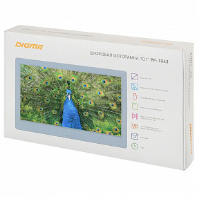 Gifts: цифровая фоторамка digma pf-1043, белая 