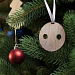 Gifts: деревянная подвеска carving, в форме пуговицы санты 
