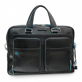Gifts: сумка с отделением для ноутбука piquadro blue square, черная 