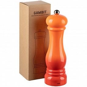 Gifts: механическая мельница для специй gambit, оранжево-красная 