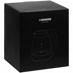 Gifts: электрический чайник lumimore, стеклянный, серебристо-черный 