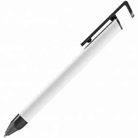 Gifts: ручка шариковая standic с подставкой для телефона, белая 