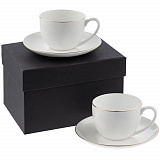 Gifts: набор на 2 персоны select, белый с золотистой отводкой 