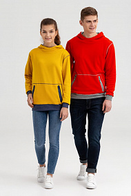 Gifts: двусторонняя толстовка revers, серая с красным 