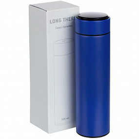 Gifts: смарт-бутылка с заменяемой батарейкой long therm, синяя 