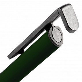 Gifts: ручка шариковая standic с подставкой для телефона, зеленая 