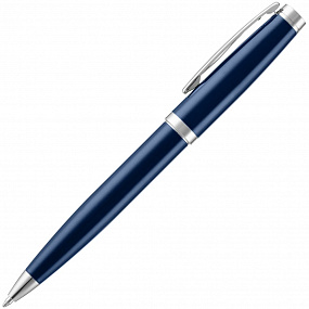Gifts: ручка шариковая letra chrome, глянцевая, темно-синяя 
