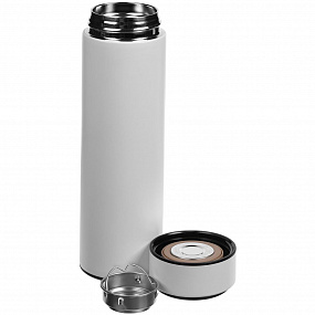 Gifts: смарт-бутылка с заменяемой батарейкой long therm, белая 