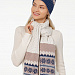 Gifts: шарф happy view, бежевый с синим 