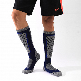 Gifts: термоноски мужские высокие monterno sport, синие с серым 