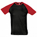Gifts: футболка мужская двухцветная funky 150, черная с красным 