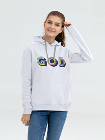 Gifts: толстовка с капюшоном «новый god», белая 