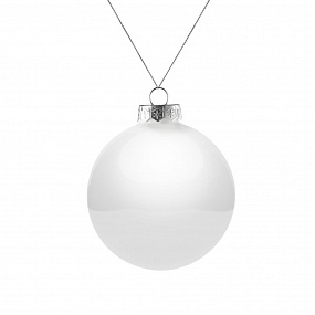 Gifts: оформительский шар finery, 8 см, глянцевый белый 