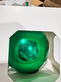 Gifts: оформительский шар finery, 10 см, глянцевый зеленый 
