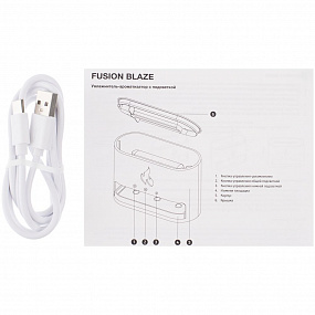 Gifts: увлажнитель-ароматизатор fusion blaze с имитацией пламени, белый 