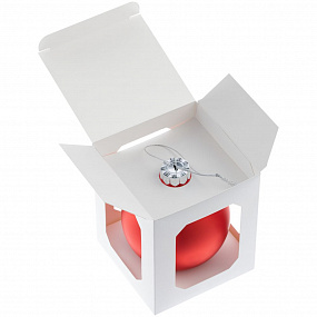 Gifts: елочный шар finery matt, 10 см, матовый красный 