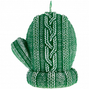 Gifts: свеча kniteam, варежка, зеленая 