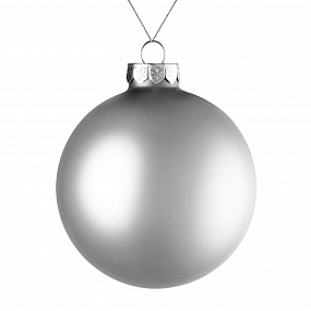 Gifts: оформительский шар finery, 10 см, матовый серебристый 
