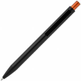 Gifts: ручка шариковая chromatic, черная с оранжевым 