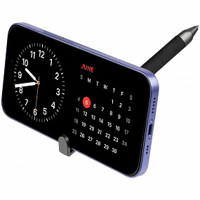 Gifts: ручка шариковая standic с подставкой для телефона, черная 